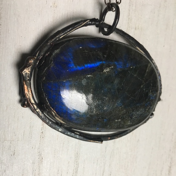 Labradorite & copper necklace. - Picture 2 of 5